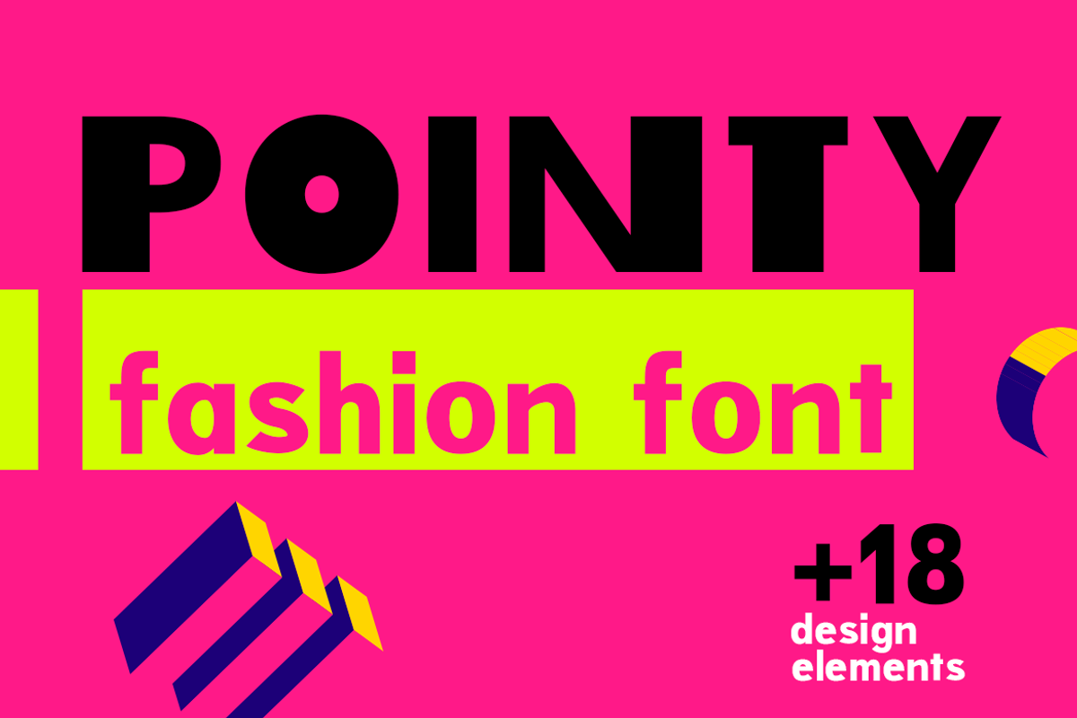 Pointy| fashion bold font