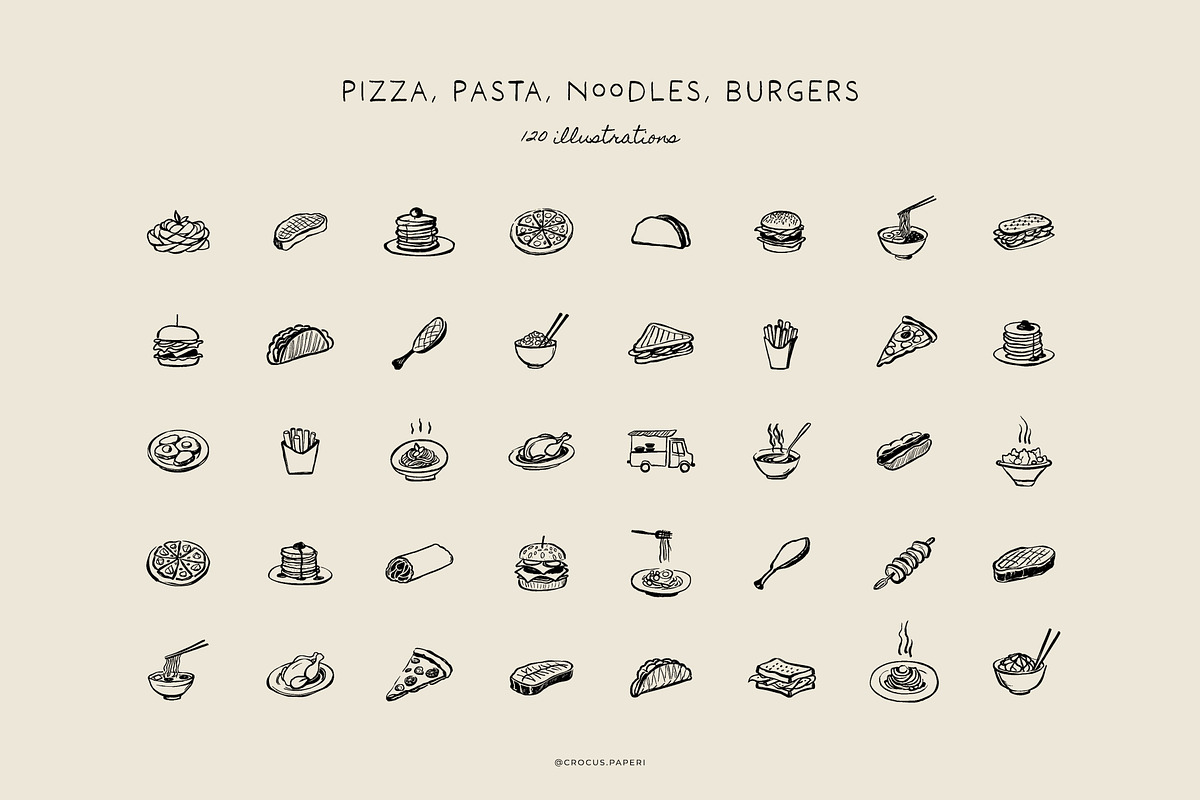 FOOD & COOKING illustrations, a Food Illustration by Crocus Paperi (Photo 2 of 6)
