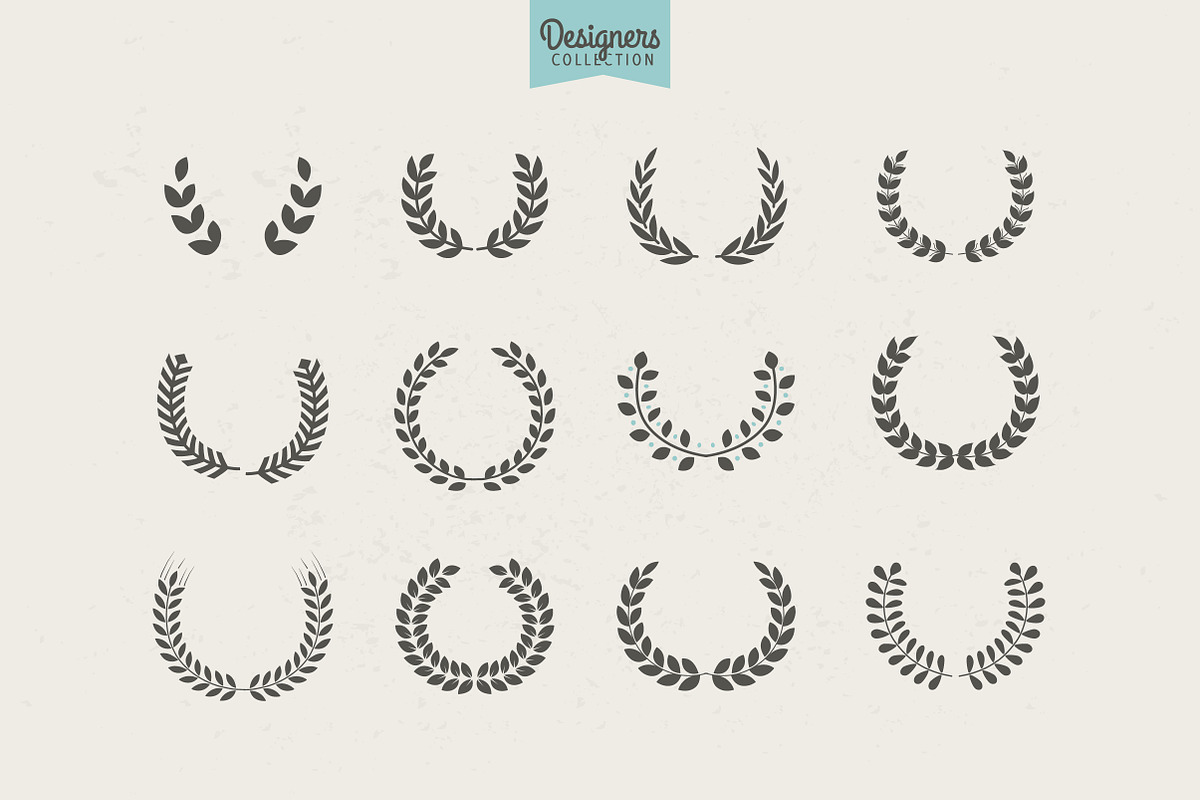 Premium Laurel Wreath Flora theme, an Illustration by VectorBakery (Photo 4 of 4)