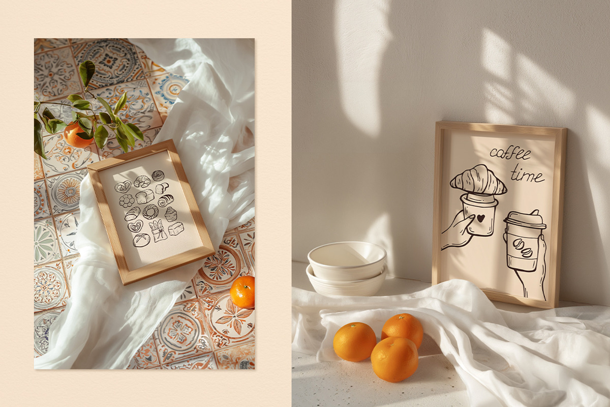 Coffee And Bakery Only Whimsical Set, a Food Illustration by ViktoriyaD (Photo 7 of 14)