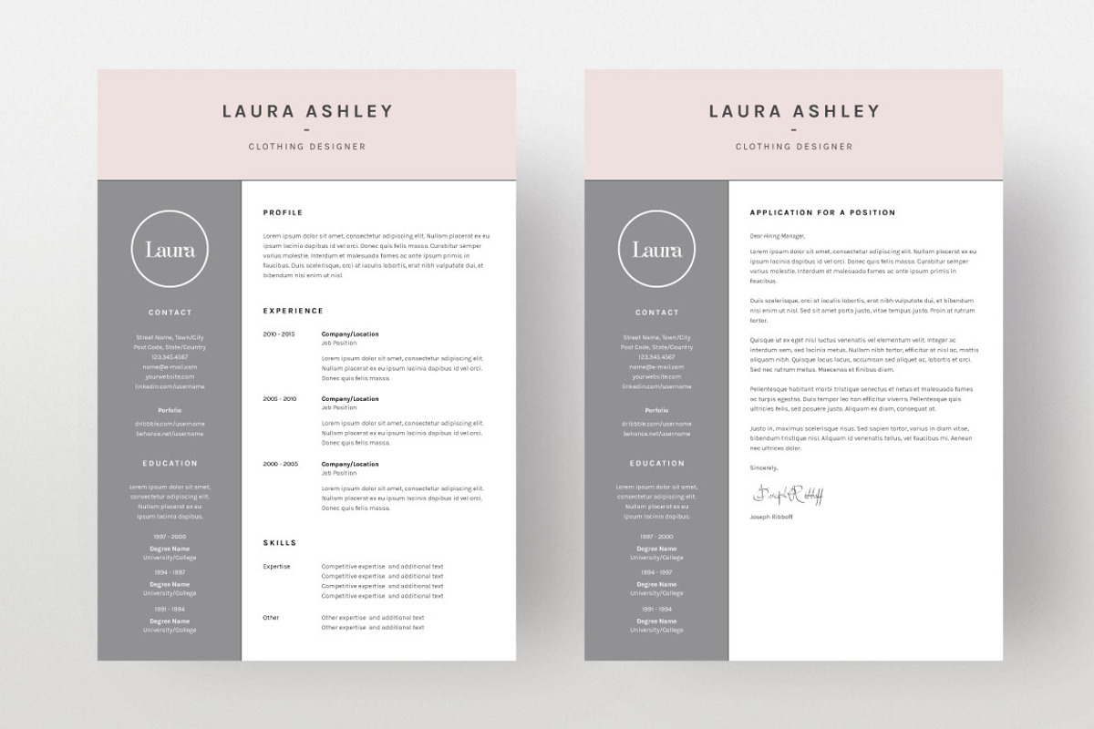 Laura Ashley - Resume/CV Template, a Resume Template by Mats-Peter Forss (Photo 2 of 2)