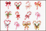 Christmas Candy Cane Bows Clipart, an Illustration by Sublimation Artist (Thumbnail 3 of 6)