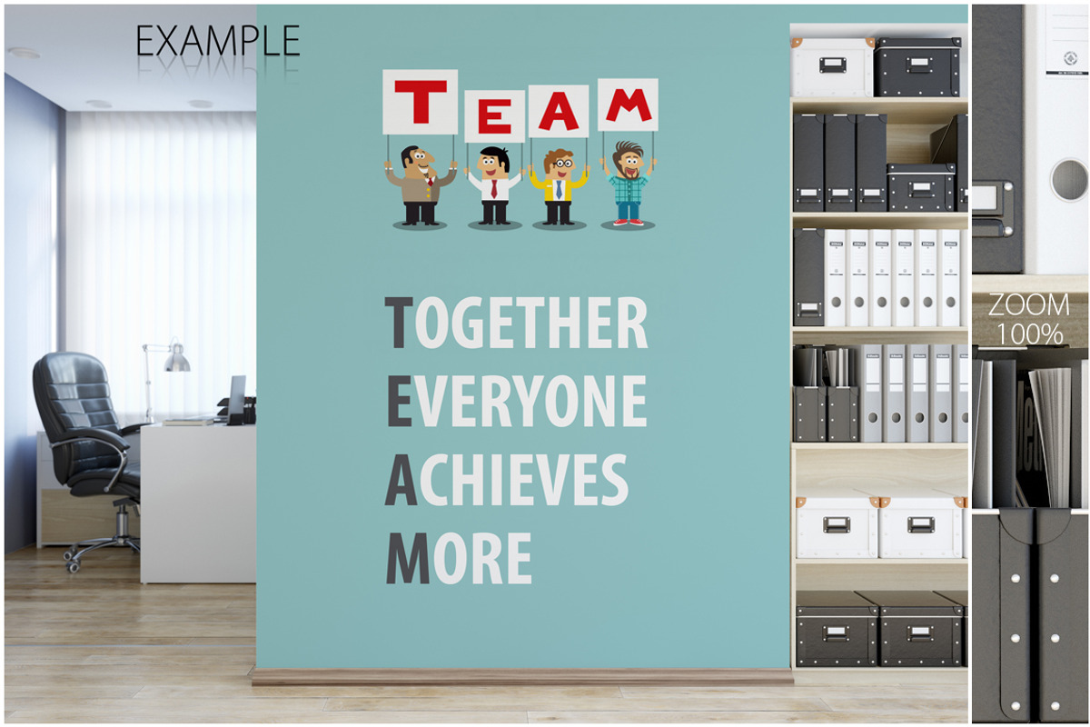 OFFICE Wall Mockup Bundle, a Print Template by Yuri-U (Photo 4 of 15)