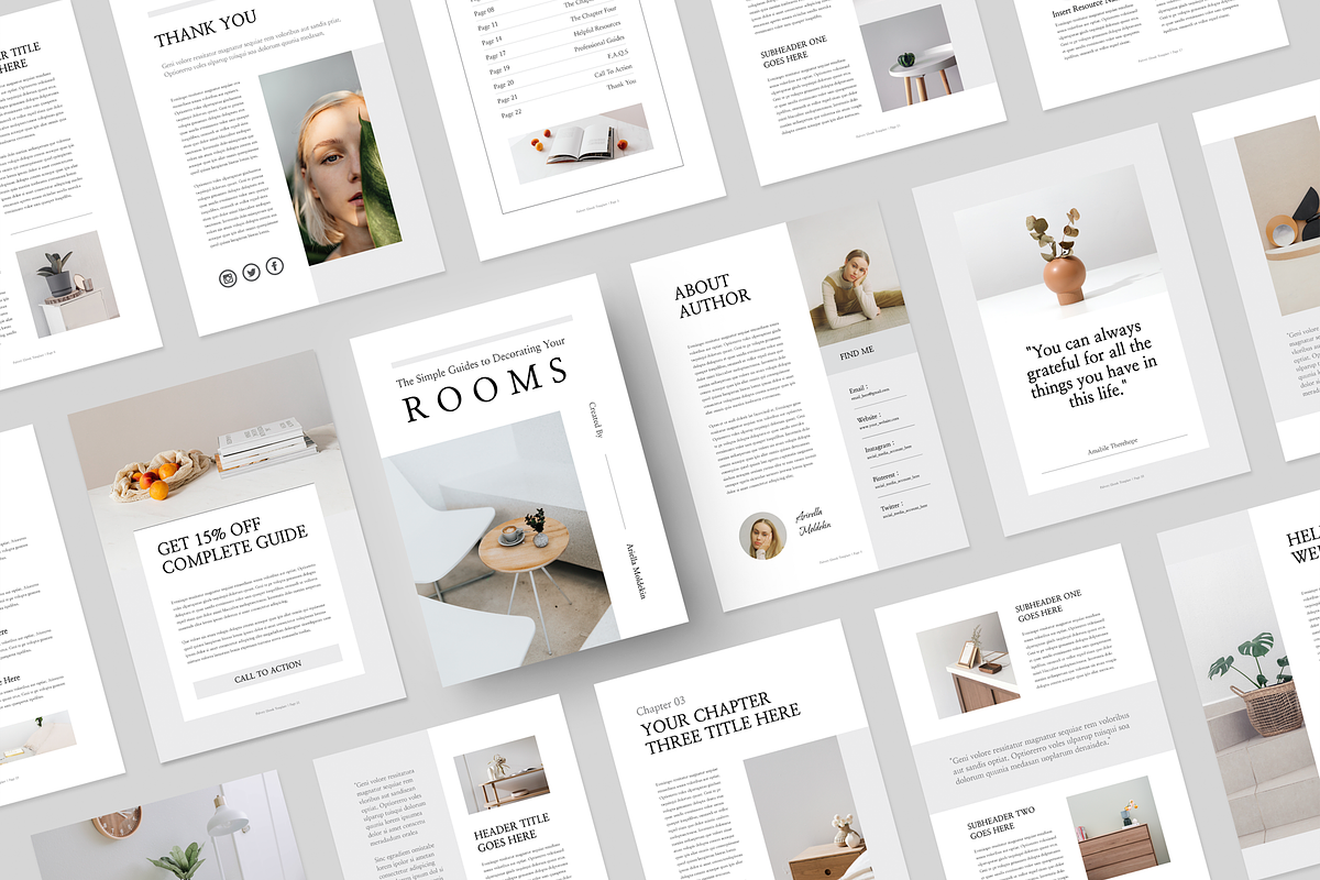 Ebook | MS Word & Indesign, a Magazine Template by Leaflove (Photo 2 of 10)