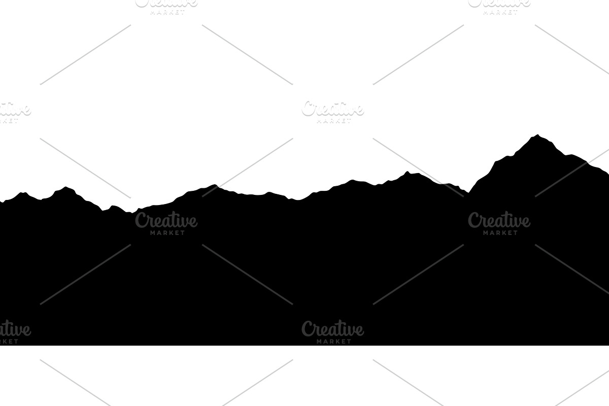Mountains silhouettes landscape, an Illustration by the8monkey