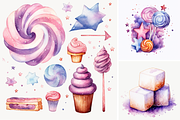 Watercolor Candy Clipart, a Background Graphic by Printable Treasure (Thumbnail 3 of 3)