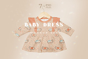 Baby Girl Dress Smart Object Mockups, an Apparel Mockup by Neutral Mockups (Thumbnail 1 of 4)