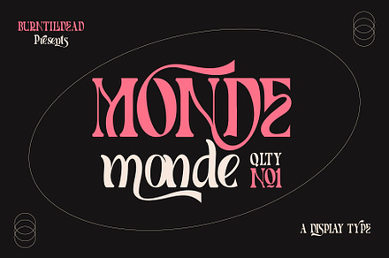Monde - 100 Ligatures, a Font by Burntilldead