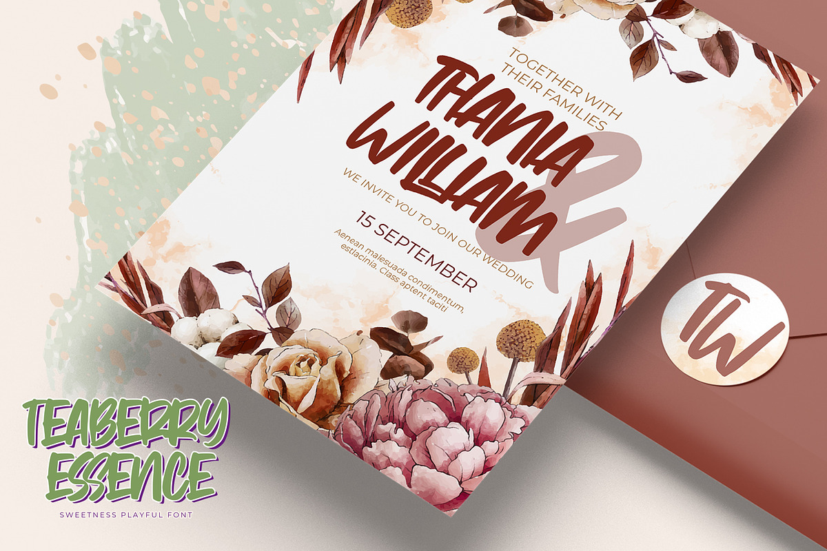 Teaberry Essence - Sweetness Playful, a Font by Gassstype (Photo 2 of 8)