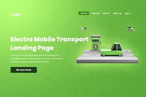 Electro Mobile Transport 3d Icon