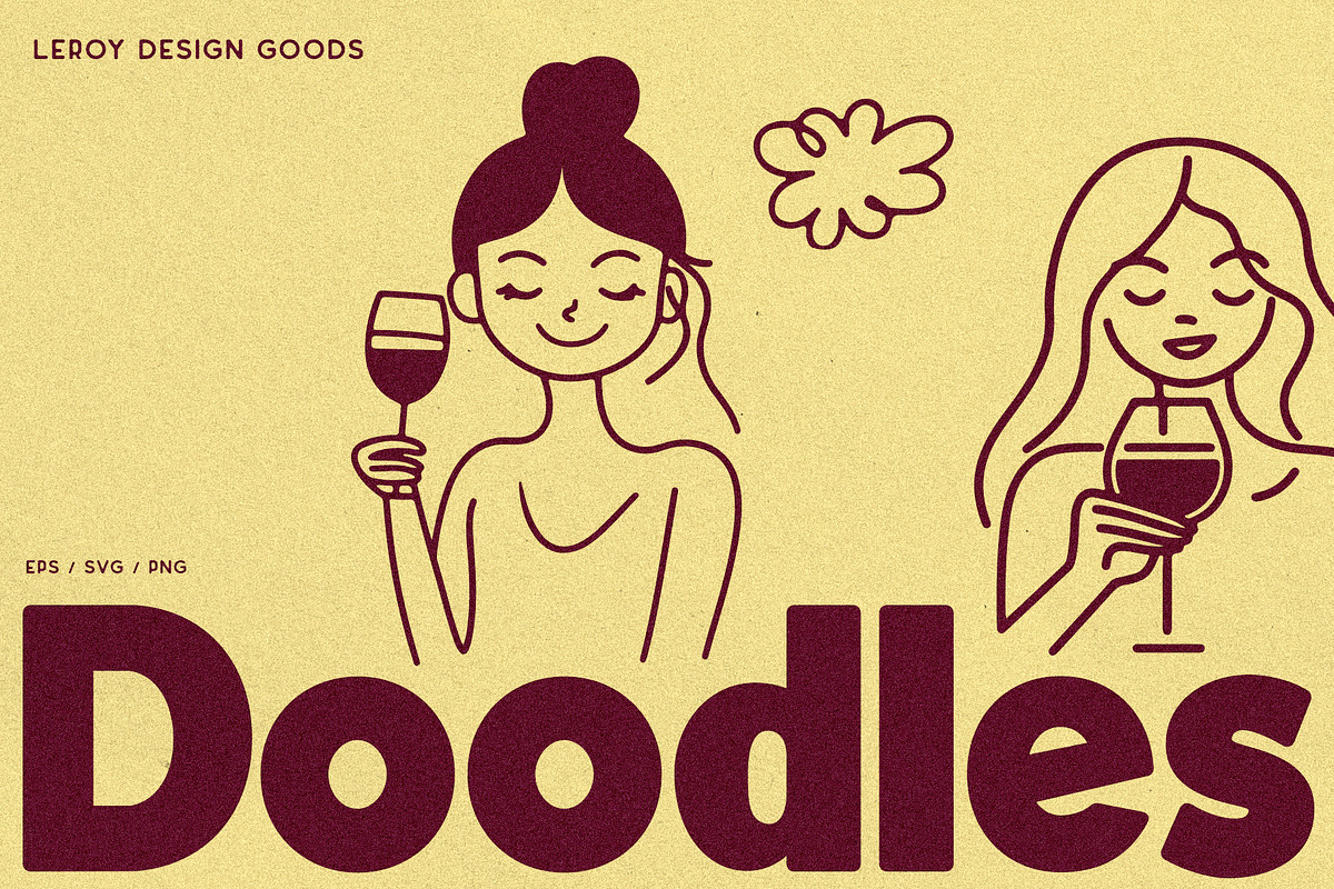 Vector Doodles People Sketch Set 1, a Graphic by LEROY Design (Photo 4 of 9)