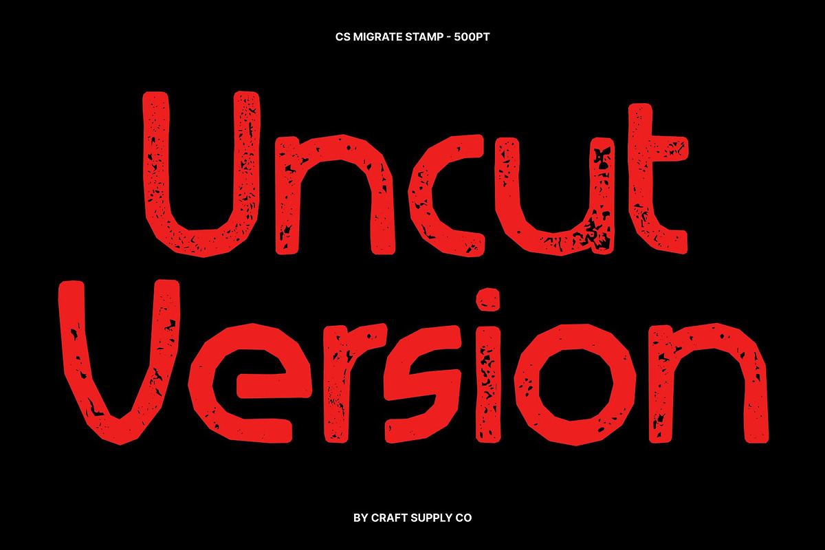 CS Migrate Stamp, a Sans Serif Font by Craft Supply Co. (Photo 4 of 8)