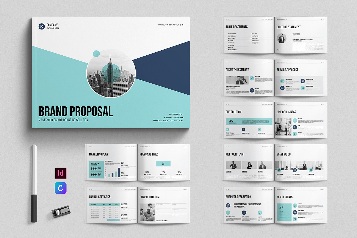 Brand Proposal Template Landscape, a Brochure Template by E-Type (Photo 1 of 7)