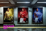 Posters in the subway Mockup Set, an Advertising Mockup by Best Pixels™ (Thumbnail 1 of 8)