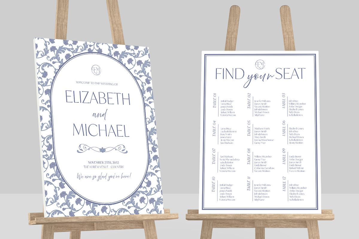 Wedding Welcome Sign & Seating Chart, a Poster Template by BrandPacks (Photo 5 of 5)