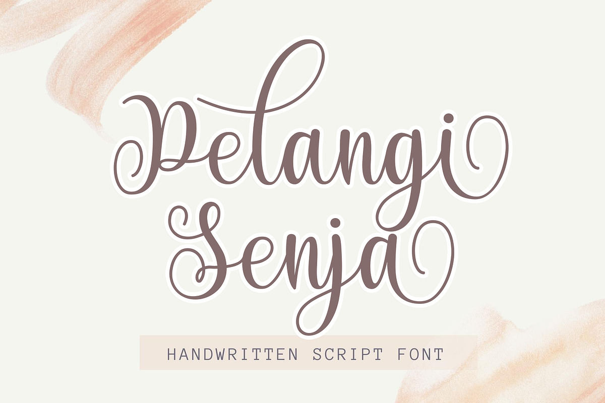 Pelangi Senja Script - Handwritten, a Script Font by Fokira (Photo 1 of 7)