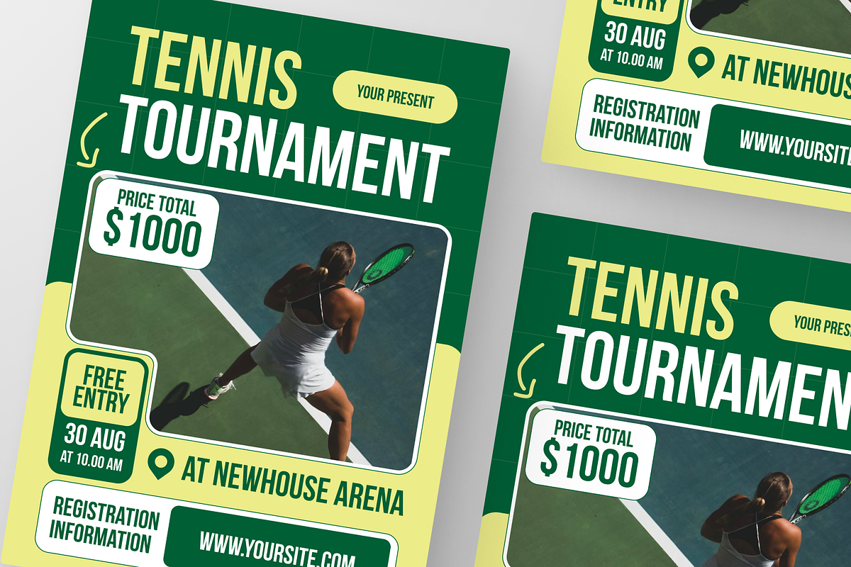 Tennis Tournament Flyer, a Flyer Template by Annora Studio (Photo 4 of 6)