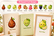 Kawaii Fruit PNG clipart, a Decorative Illustration by HeavensStar (Thumbnail 7 of 8)