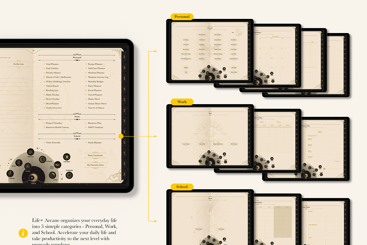 Life+ Arcane Undated Planner, a Presentation Template by Bichin (Photo 4 of 10)