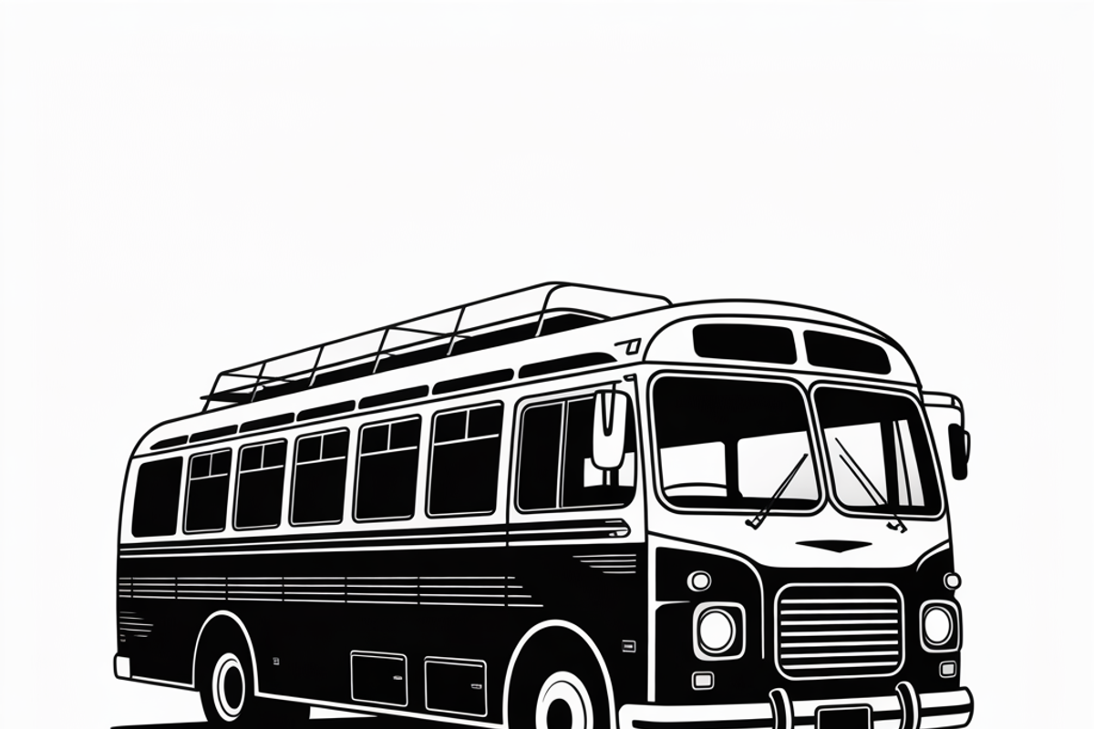 City bus silhouette flat desin, an Illustration by Amazin_art (Photo 2 of 7)