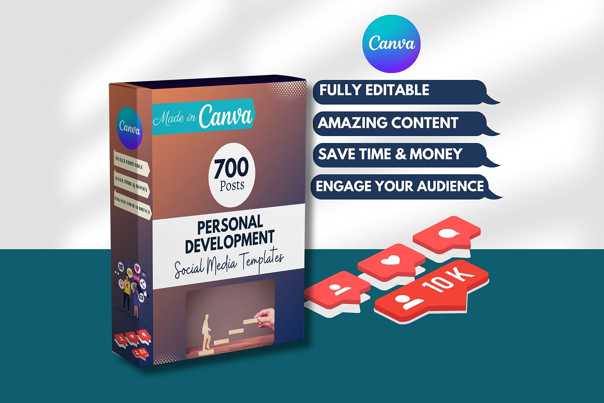 Personal Development Canva Templates, a Social Media Template by Viral Content Design (Photo 11 of 14)
