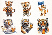 Cute Tiger Oktoberfest Clipart, an Illustration by Pixels.Craft (Thumbnail 2 of 7)