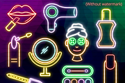 Neon Beauty Products Clipart PNG, a Decorative Illustration by Lenninator Digital (Thumbnail 2 of 5)