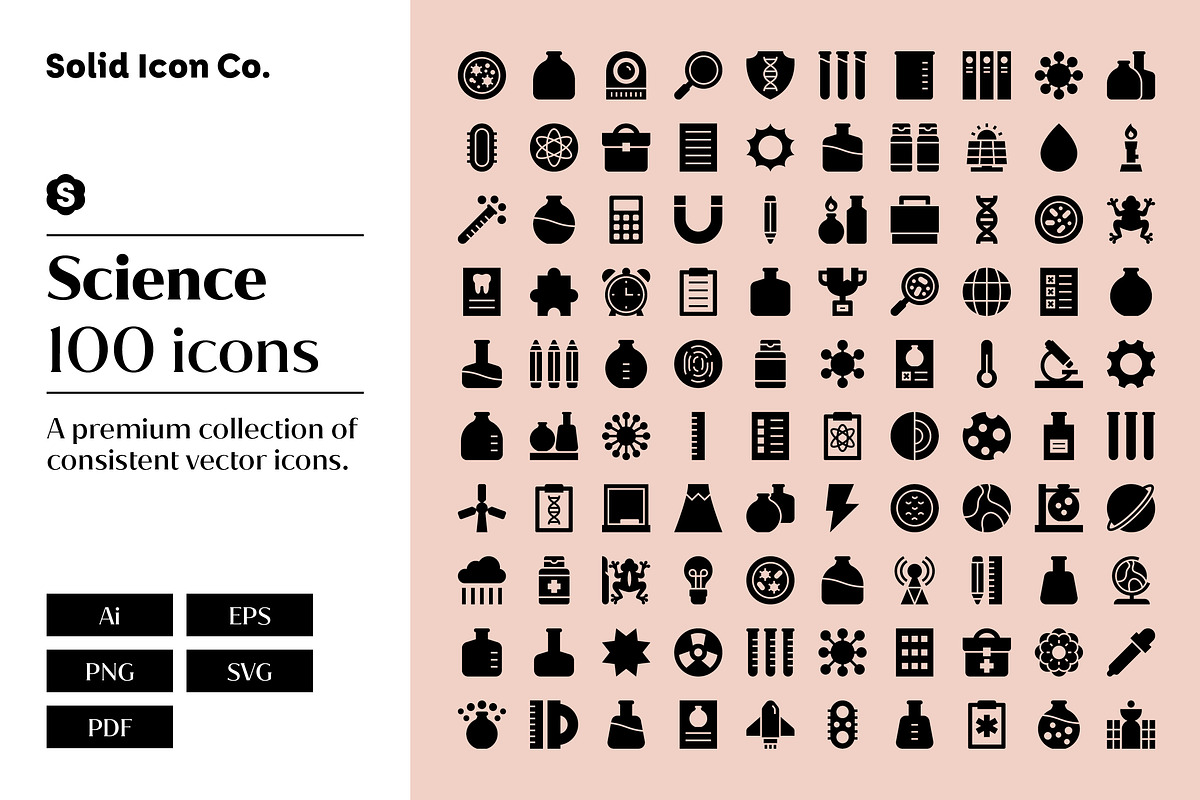 Science Icons, a Solid Icon by Solid Icon Co (Photo 1 of 6)