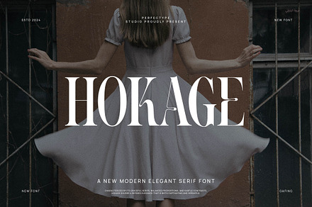 Hokage Elegant Serif Font, a Serif Font by Perfectype