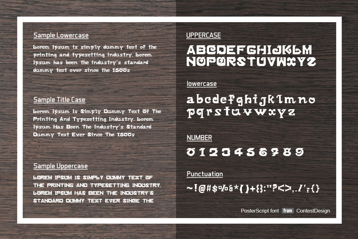 PosterScript New Display Font Face preview 6