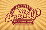 The Brandy Bold Retro Script, a Script Font by Haksen (Thumbnail 2 of 8)