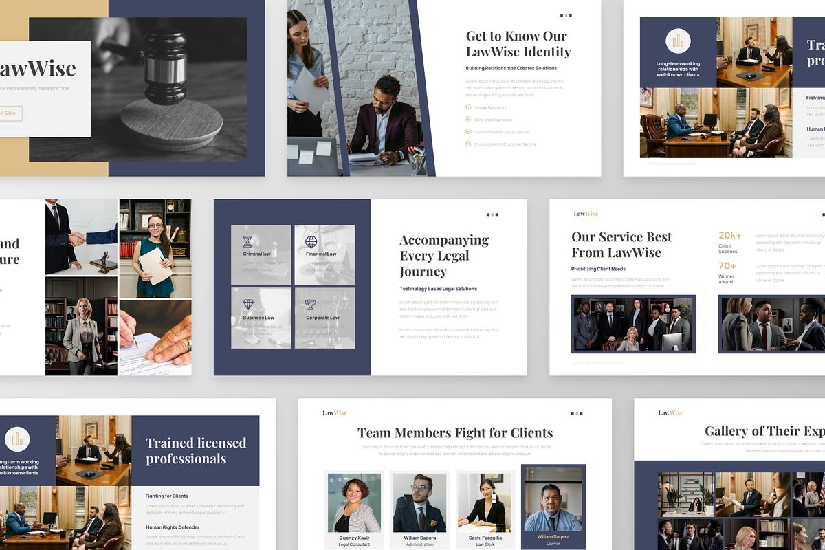 LawWise - Law Firm Google Slide, a Presentation Template by GraphauseProject (Photo 2 of 6)