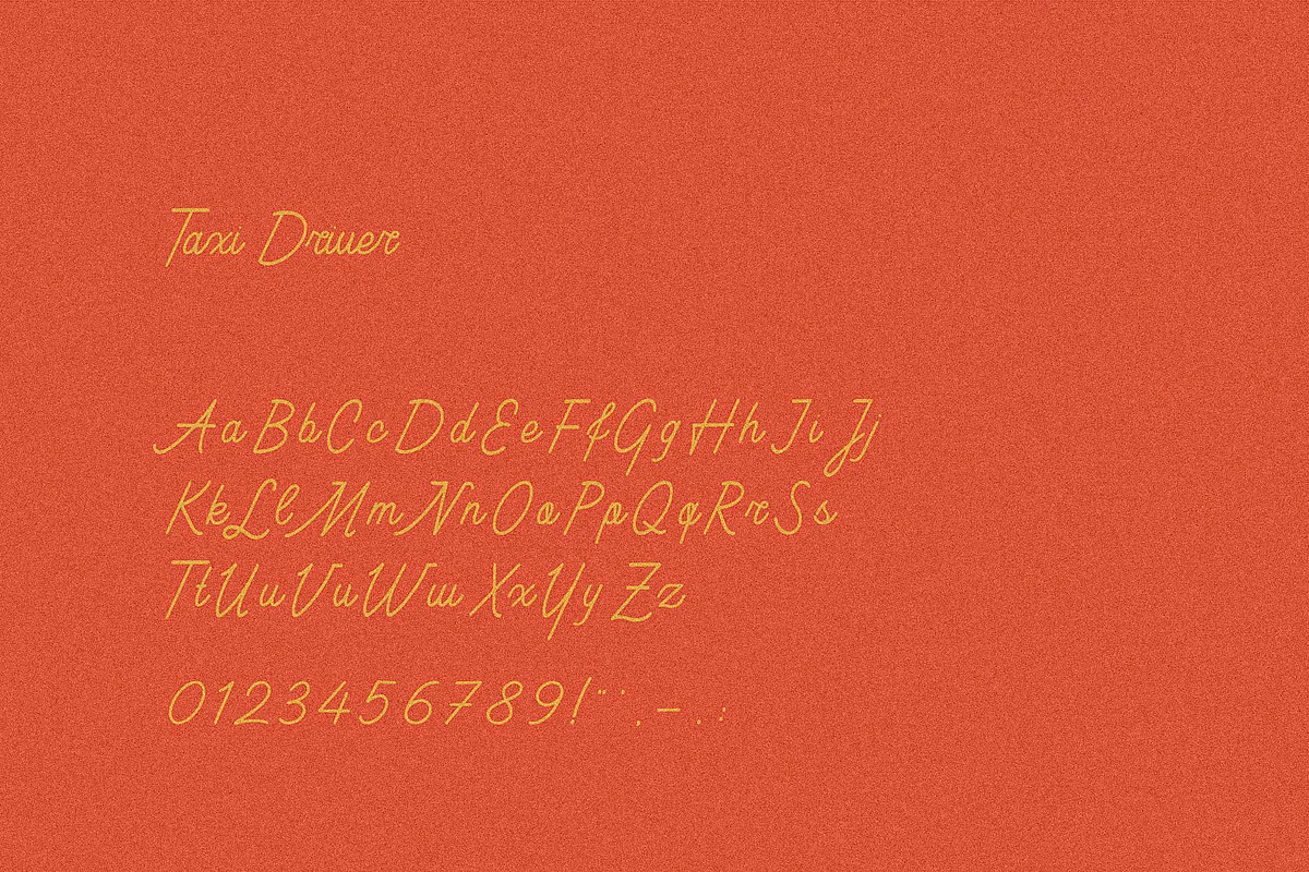 Taxi Driver I A Script Font, a Script Font by Taylor Penton (Photo 4 of 4)