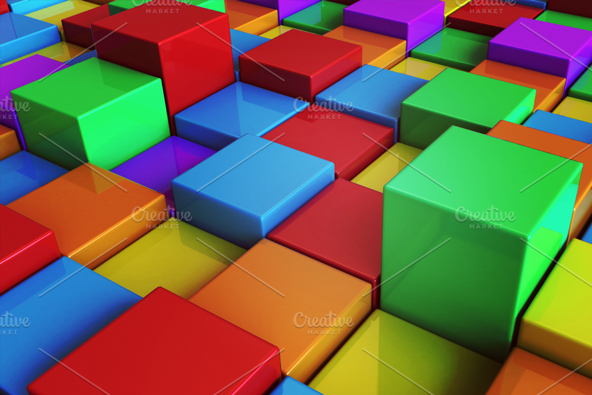 3d Cubes Background preview 2