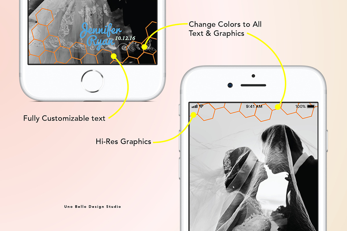 Nu-Mod Wedding Geofilter, a Social Media Template by Uno Bello Design Studio (Photo 2 of 3)