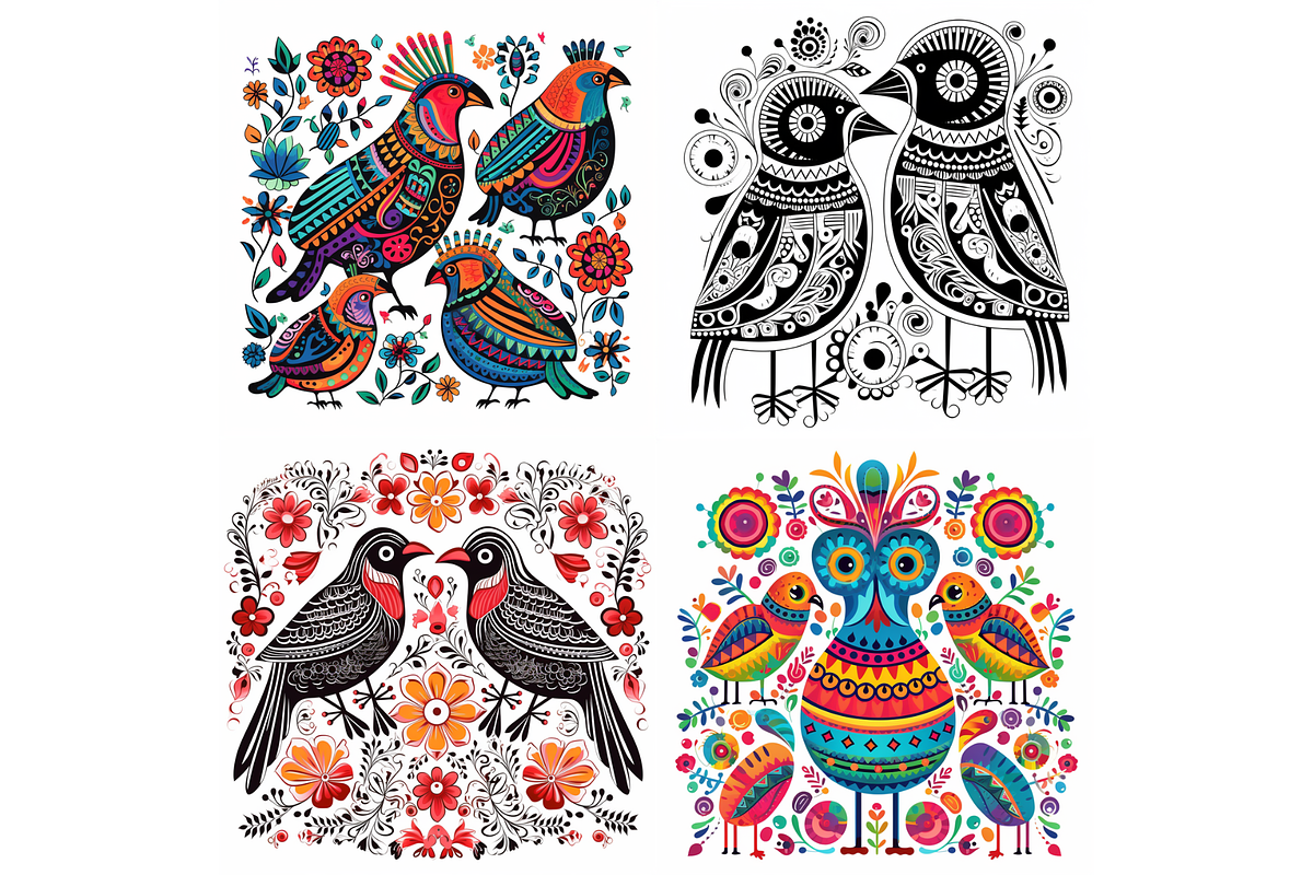 Prompt Mexican Folk Clipart, a Decorative Illustration by Creative design (Photo 7 of 7)