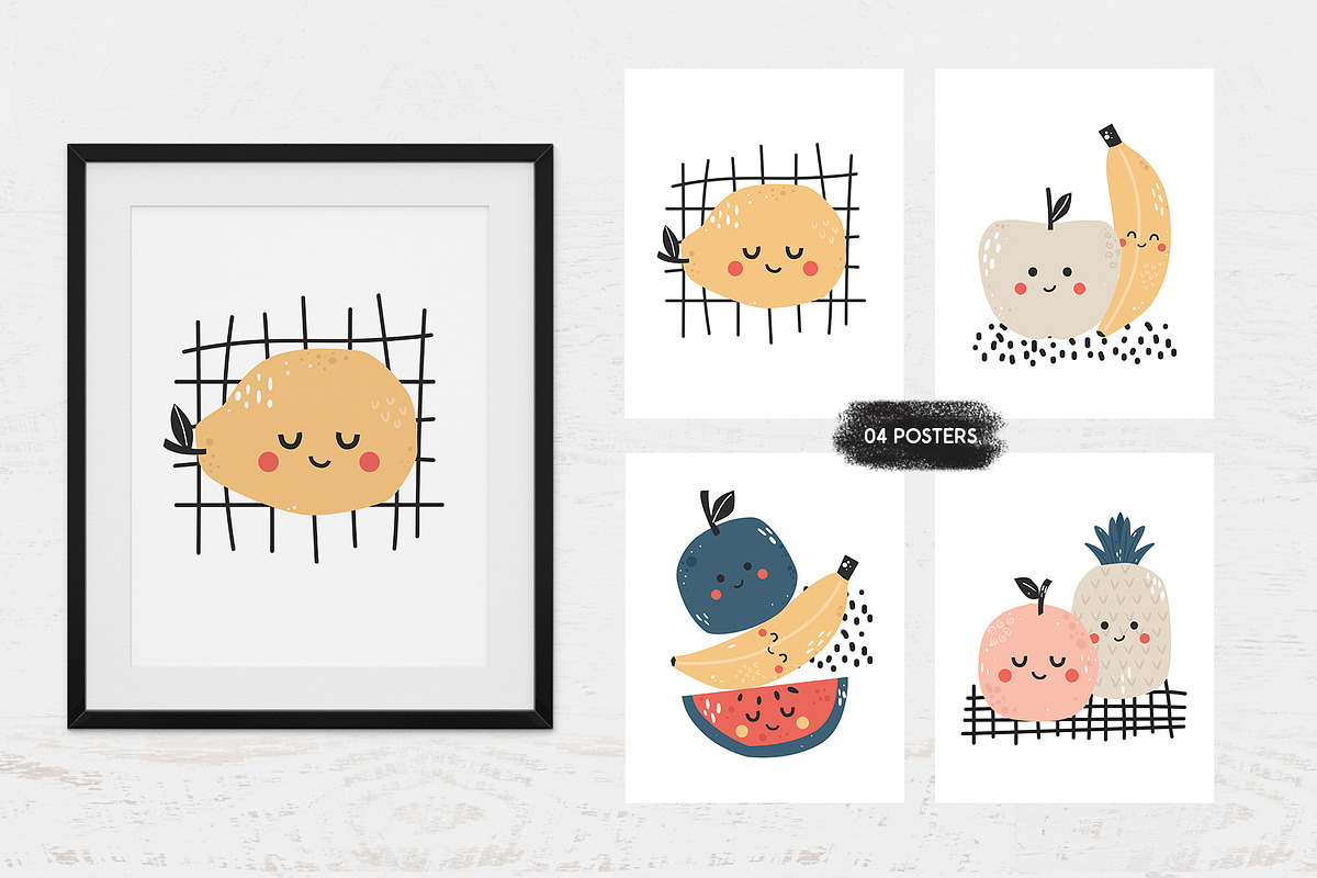 Cute Fruits - Collection for Kids, an Animal Illustration by Sumacj (Photo 4 of 9)