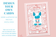 Valentine Yeti Pattern & Clip Art, a Pattern Graphic by Preyer Design (Thumbnail 3 of 9)