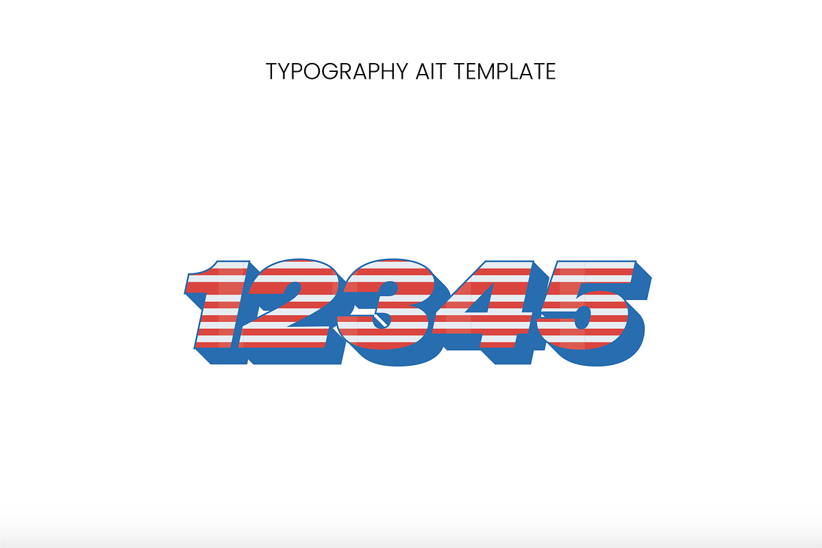 Striped 3D Retro Text Effect preview 2