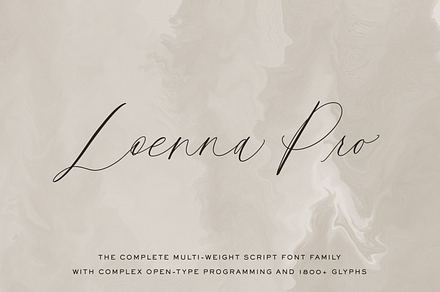 Loenna Pro - Calligraphy Font Family