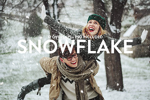 12 Snowflake overlays