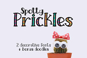 Spotty Prickles, a Serif Font by Kristy Hatswell (Thumbnail 1 of 6)