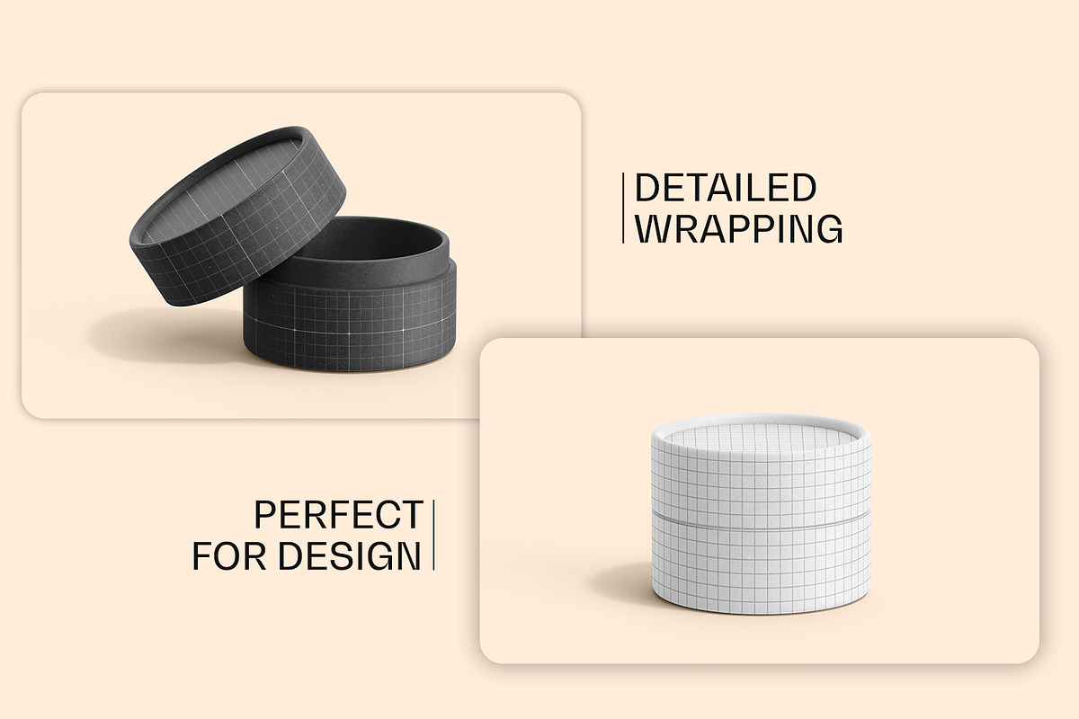 Kraft Cylinder Paper Tube Mockup, a Packaging Mockup by Ram Studio LLC (Photo 9 of 12)