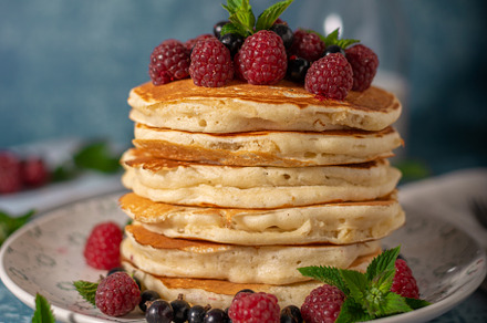 Fluffy american pancakes, a Background Photo by Stepanek Photography