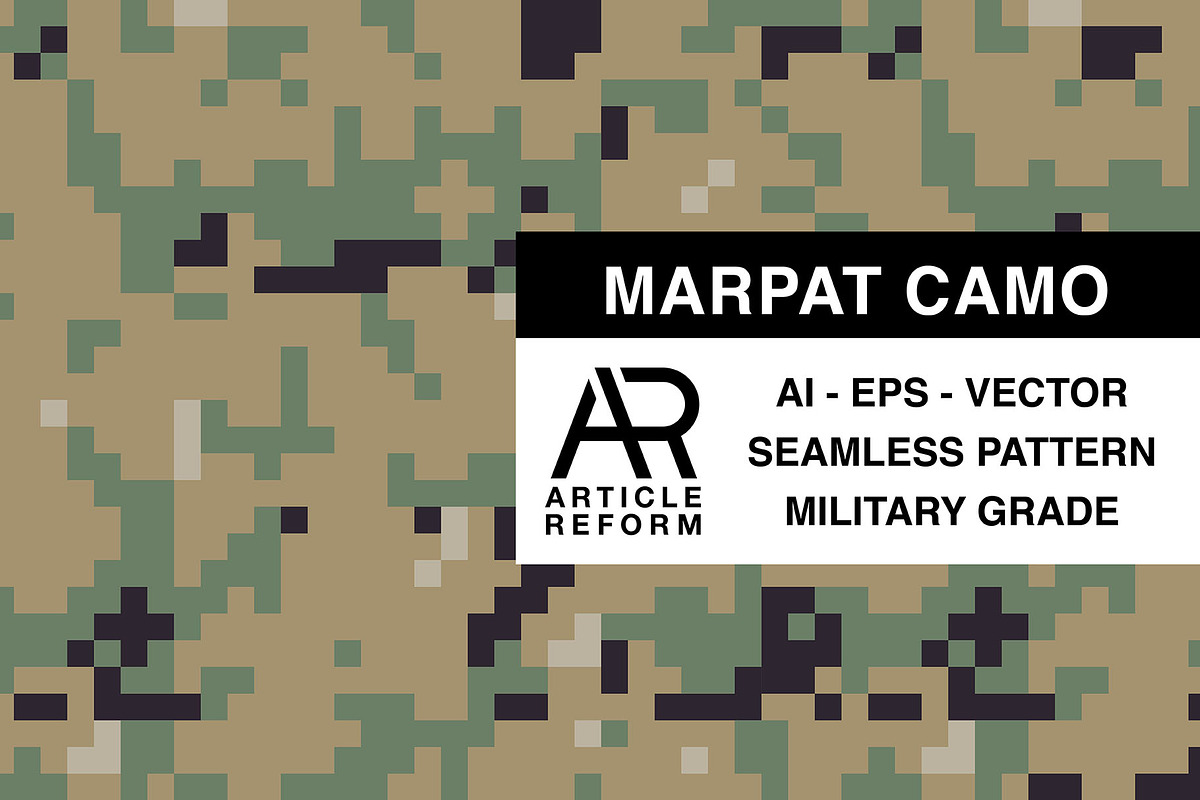 MARPAT CAMO SEAMLESS PATTERN, a Pattern Graphic by Article Reform (Photo 1 of 3)