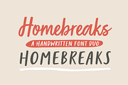Homebreaks | Handwritten Font Duo, a Script Font by HRDR (Thumbnail 1 of 9)