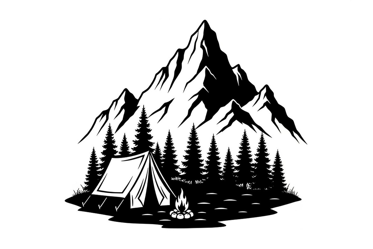 50 Camping Mountain Vector Bundle, an Illustration by jahid234 (Photo 34 of 51)