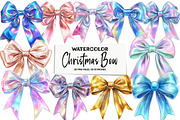 Iridescent Christmas Bow Clipart, an Illustration by DreamArtGraphic (Thumbnail 1 of 5)