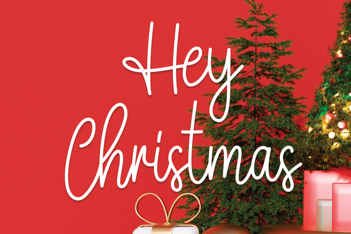Hey Christmas, a Script Font by Scratchones (Photo 1 of 8)