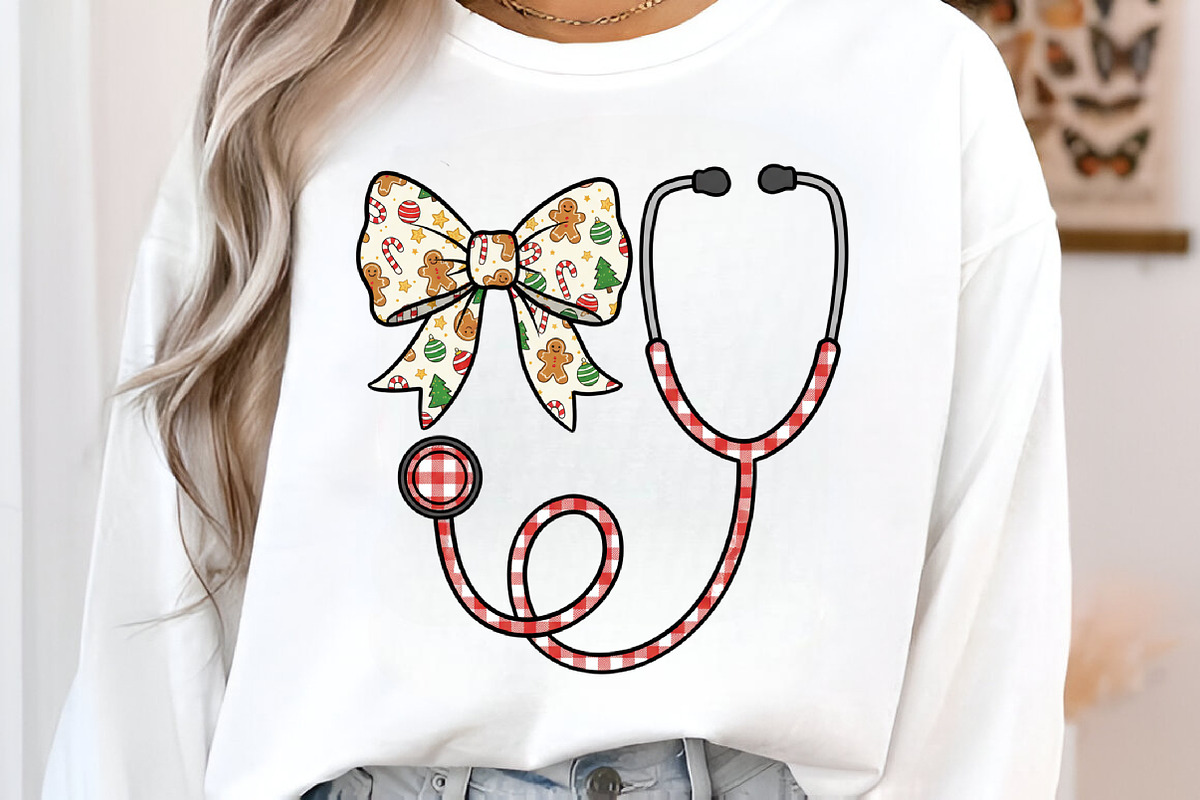 Christmas Nurse Bow Png, an Illustration by Libby Wishes (Photo 4 of 6)
